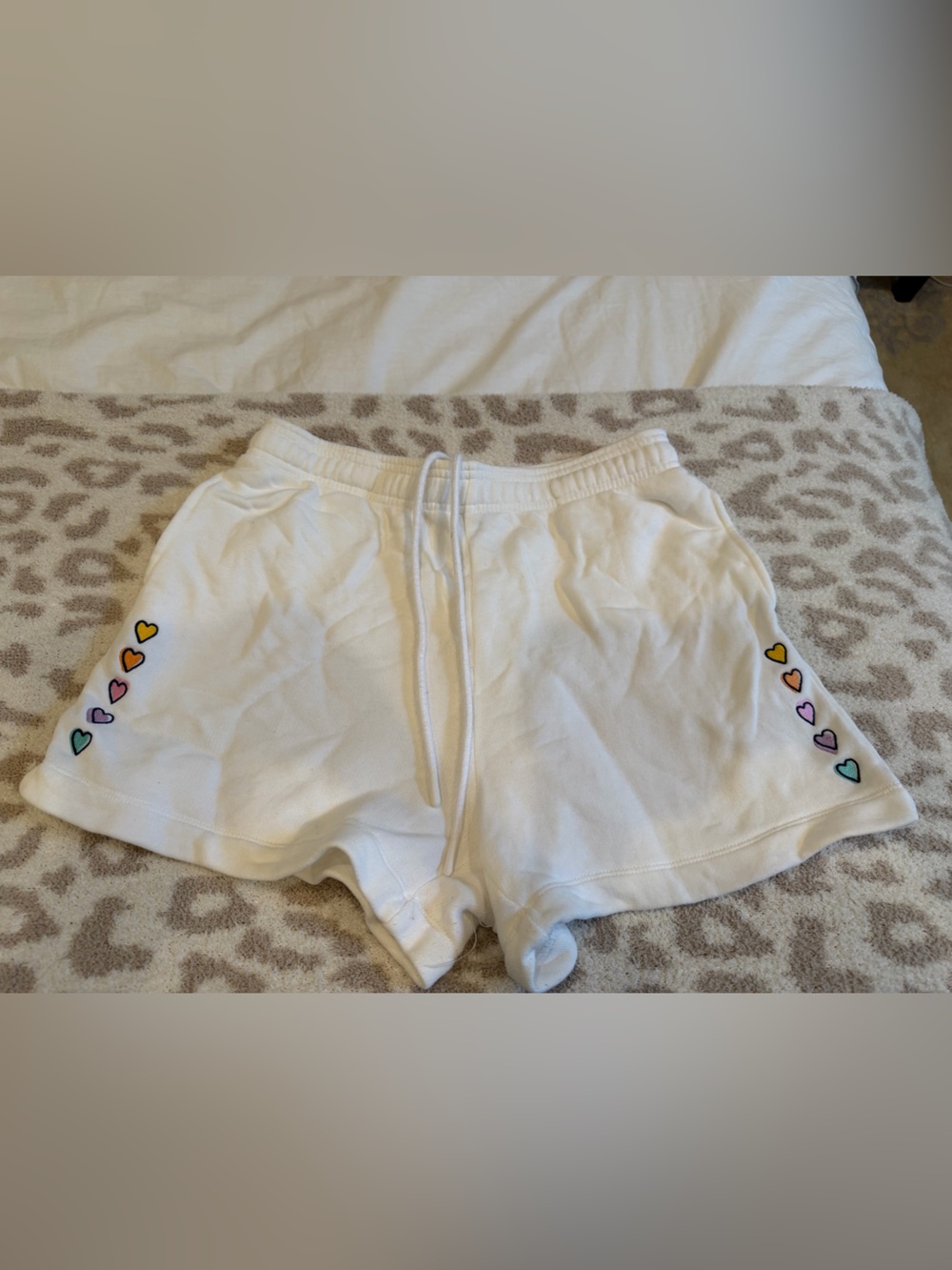 Roller Rabbit x Target White Shorts with Disco Hearts